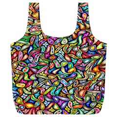 Artwork By Patrick-colorful-6 Full Print Recycle Bags (l)  by ArtworkByPatrick