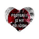 Football is my religion Standard 16  Premium Heart Shape Cushions Back