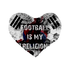 Football Is My Religion Standard 16  Premium Heart Shape Cushions