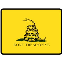 Gadsden Flag Don t Tread On Me Double Sided Fleece Blanket (large)  by snek