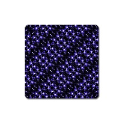 Dark Galaxy Stripes Pattern Square Magnet by dflcprints