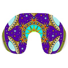 Alien Mandala Travel Neck Pillows by Sapixe