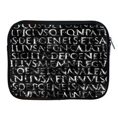 Antique Roman Typographic Pattern Apple Ipad 2/3/4 Zipper Cases by dflcprints