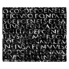 Antique Roman Typographic Pattern Double Sided Flano Blanket (small)  by dflcprints