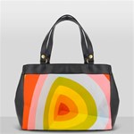 Graffiti Orange Lime Power Blue and pink spherical abstract retro pop art design Office Handbags (2 Sides)  Front