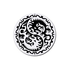 Ying Yang Tattoo Rubber Round Coaster (4 Pack)  by Sapixe