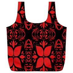 Christmas Red And Black Background Full Print Recycle Bags (l)  by Sapixe