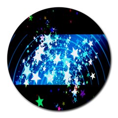 Star Abstract Background Pattern Round Mousepads by Sapixe