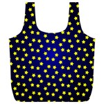 Star Christmas Red Yellow Full Print Recycle Bags (L)  Back