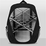 Architecture Stairs Steel Abstract Backpack Bag Front