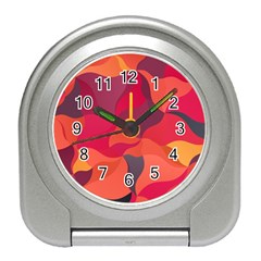 Red Orange Yellow Pink Art Travel Alarm Clocks by yoursparklingshop