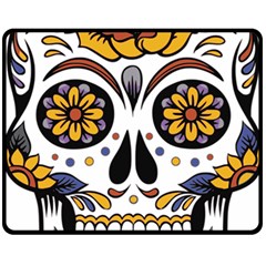 Sugar Skull Double Sided Fleece Blanket (medium)  by StarvingArtisan