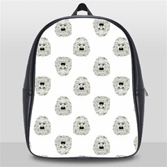 Angry Theater Mask Pattern School Bag (xl) by dflcprints