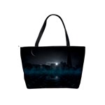 Skyline Night Star Sky Moon Sickle Shoulder Handbags Back