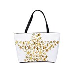 Star Fractal Gold Shiny Metallic Shoulder Handbags Back