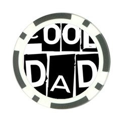 Cool Dad Typography Poker Chip Card Guard