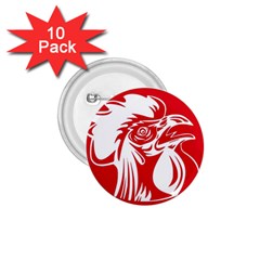 Cock Logo Emblem Symbol France 1 75  Buttons (10 Pack) by Simbadda