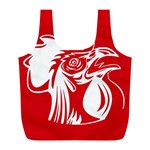 Cock Logo Emblem Symbol France Full Print Recycle Bags (L)  Back