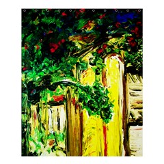 Old Tree And House With An Arch 2 Shower Curtain 60  X 72  (medium)  by bestdesignintheworld