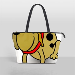 Dog Brown Spots Black Cartoon Shoulder Handbags by Nexatart