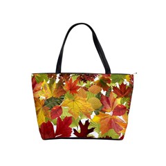 Autumn Fall Leaves Shoulder Handbags by LoolyElzayat