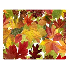 Autumn Fall Leaves Double Sided Flano Blanket (large)  by LoolyElzayat