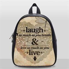 Motivational Calligraphy Grunge School Bag (small) by Sapixe