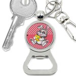 Illustration Rabbit Easter Bottle Opener Key Chains Front