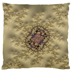 Fractal Art Colorful Pattern Large Flano Cushion Case (one Side)