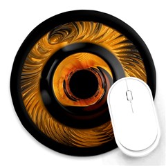 Fractal Mathematics Abstract Round Mousepads by Sapixe