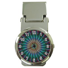 Fractal Peacock Rendering Money Clip Watches by Sapixe