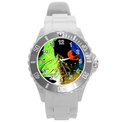 I Wonder-2 Round Plastic Sport Watch (l) by bestdesignintheworld