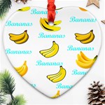 Bananas Heart Ornament (Two Sides) Front