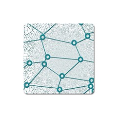 Network Social Abstract Square Magnet by Nexatart