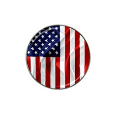 American Usa Flag Vertical Hat Clip Ball Marker by FunnyCow