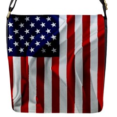 American Usa Flag Vertical Flap Messenger Bag (s) by FunnyCow