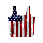 American Usa Flag Vertical Full Print Recycle Bags (S)  Back