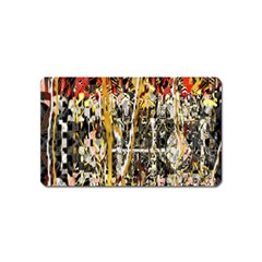 Retro Orange Black And White Liquid Gold  By Kiekie Strickland Magnet (name Card) by flipstylezfashionsLLC