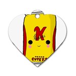 Kawaii cute Tennants Lager Can Dog Tag Heart (One Side) Front