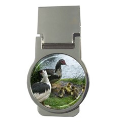 Muscovy Family Money Clips (round)  by IIPhotographyAndDesigns