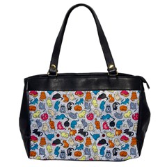 Funny Cute Colorful Cats Pattern Office Handbags by EDDArt