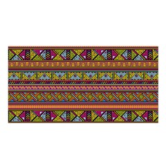 Traditional Africa Border Wallpaper Pattern Colored 2 Satin Shawl by EDDArt