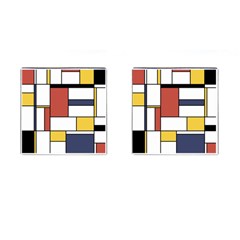 Neoplasticism Style Art Cufflinks (square) by FunnyCow