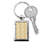 Beige Heart Cherries Key Chains (Rectangle)  Front