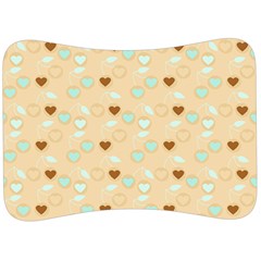 Beige Heart Cherries Velour Seat Head Rest Cushion by snowwhitegirl