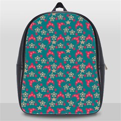 Teal Hats School Bag (xl) by snowwhitegirl