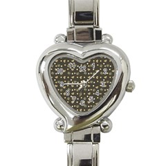 Charcoal Grey  Milk Hearts Heart Italian Charm Watch by snowwhitegirl