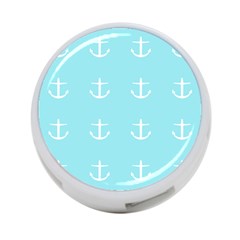 Aqua Anchor 4-port Usb Hub (two Sides) by snowwhitegirl