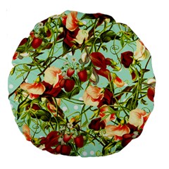 Fruit Blossom Large 18  Premium Round Cushions by snowwhitegirl