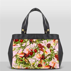 Fruit Blossom Pink Oversize Office Handbag (2 Sides) by snowwhitegirl